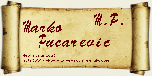Marko Pucarević vizit kartica